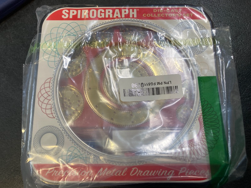 Photo 1 of Spirograph Die-Cast Collectors Set – Special Edition, Arts and Crafts, Kids Toys, Art Supplies, Craft Supplies, Drawing Kit, Spiral Art, Metal Gear Design Kit, Pens, Design Sheet Included, Ages 8+