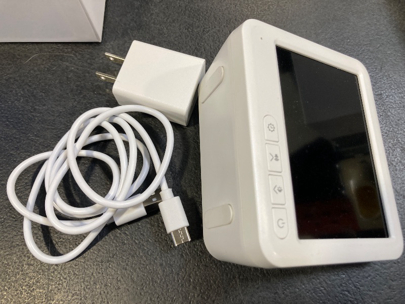 Photo 1 of Professional Indoor Air Quality Monitor with AQI Alarms, Portable Real-Time Detector for Home Cars Plants and Pets (White)