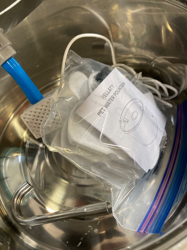 Photo 1 of Pet Water Fountain for Large Dogs: Metal Dog Water Fountain - Silent Big Cat Fountains - 7L/236oz/1.8G Dog Drinking Fountains Inside - GROOKPET Water Fountains for Pets Indoor Large - 9 Filters