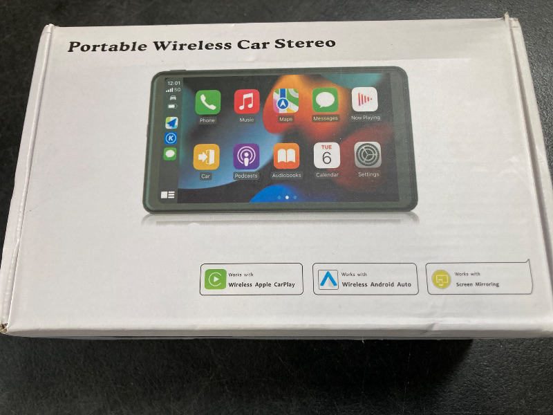Photo 1 of 2026 Enhanced Carplay Screen for Car - 7" HD Portable Carplay & Android Auto with Bluetooth, HD Backup Camera, GPS Navigation, Siri, FM Radio, AUX, and Mirror Link – Compatible with All Vehicles