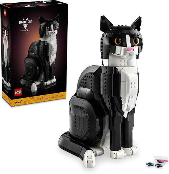 Photo 1 of LEGO Ideas Tuxedo Cat - Building Sets for Adults, Ages 18+ - DIY Crafts Kit for Home Decor, Living Room or Bedroom - Gift for Animal Lovers - 21349
