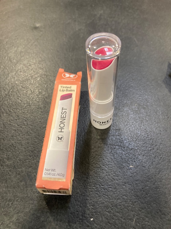 Photo 1 of Honest Beauty Moisturizing Vegan Tinted Lip Balm, Antioxidant-Rich Acai Extracts, Avocado Oil, Paraben and Cruelty-Free, Fruit Punch