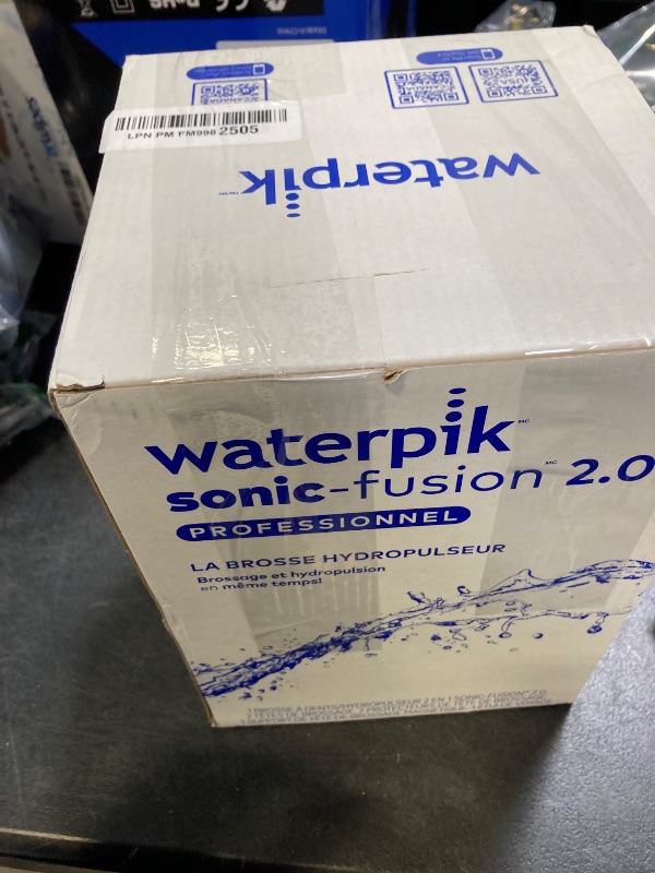 Photo 1 of Waterpik Sonic-Fusion 2.0 Professional Flossing Electric Toothbrush with Water Flosser Combo In One, Black SF-04, Packaging May Vary