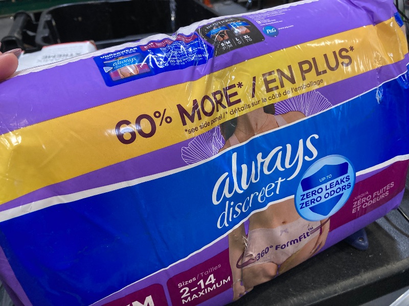 Photo 1 of Always Discreet Adult Incontinence Underwear for Women and Postpartum Underwear, Small/Medium, Up to 100% Bladder Leak Protection, 32 Count