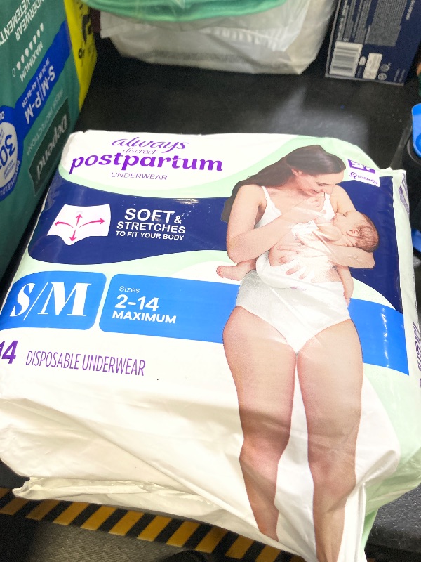 Photo 1 of Always Discreet Postpartum and Adult Incontinence Underwear for Women, Small/Medium, Maximum Protection, 14 Count
