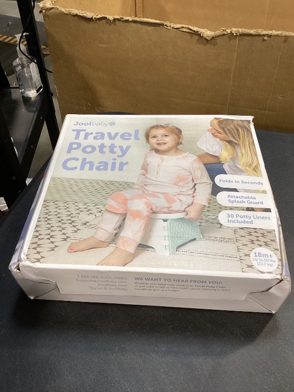 Photo 1 of Jool Baby Portable Potty Training Chair with Travel Bag and 30 Liners, Foldable, Indoor/Outdoor Use, Camping (Sage)
