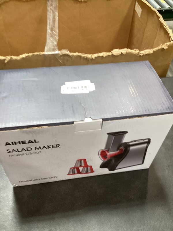 Photo 1 of Electric Cheese Grater Salad Maker, Cheese Shredder for Home Kitchen Use, One-Touch Control Electric Slicer Shredder Ideal for Vegetables, Cheeses and Nuts