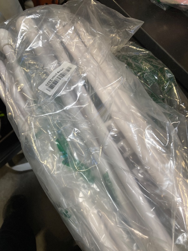 Photo 1 of Curtain Rods No Drilling for Windows,5/8 Inch Diameter Drapey Pole with No Drill Curtain Rod Brackets (2PCS White, 30 to 45")