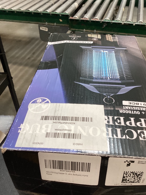 Photo 1 of AMUFER Bug Zapper Outdoor Indoor, 18W Power & 4400V Instant Grid Mosquito Repellent, Insect Control Efficiency Increased 100%, 1/2 Acre Coverage, Fly Trap for Patio, Backyard, Home