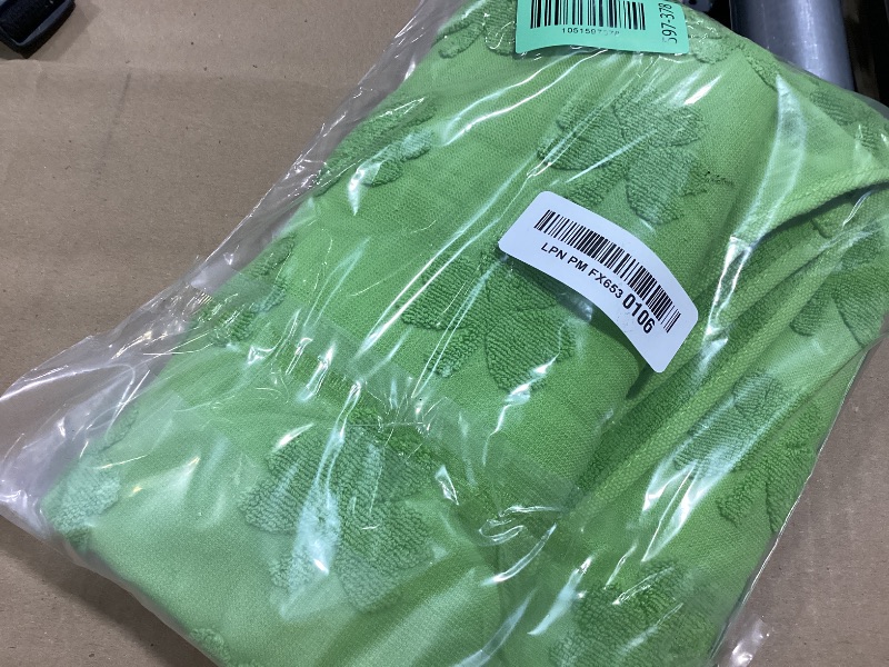 Photo 1 of 2 Pack St. Patrick's Day Hand Towels Kitchen Dish Towels Green Clover Shamrocks 100% Cotton Soft Absorbent Decorative Bathroom Towels Set for Cooking Baking Cleaning, 13.7'' x 29.5''