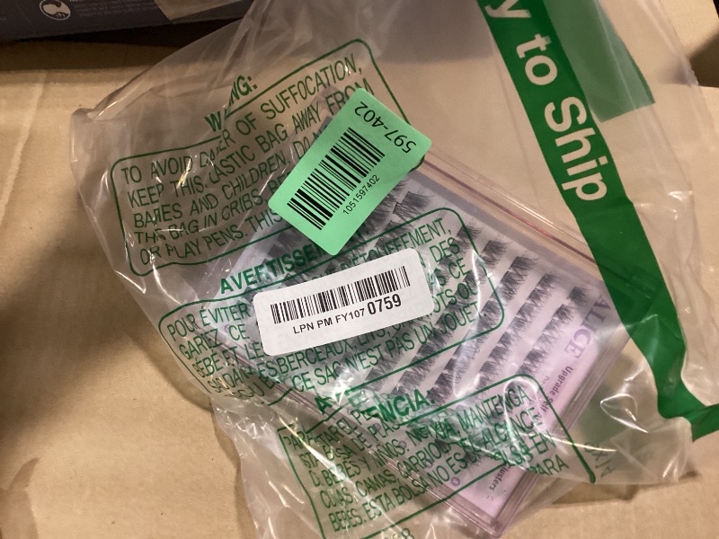 Photo 1 of Self Adhesive Eyelashes Reusable Natural Self Adhesive Lash Clusters Wispy Press on Lashes Pre-Glue 8-12mm 120pcs C Curl DIY Eyelash Extensions Kit No Glue Needed by ALICE