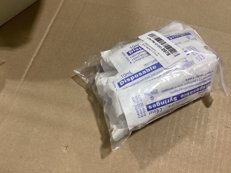 Photo 1 of 10 Pack 10ml Syringe for Liquid, Oral, Scientific Labs, Measurement, Dispensing, with Cap, 10cc Syringes