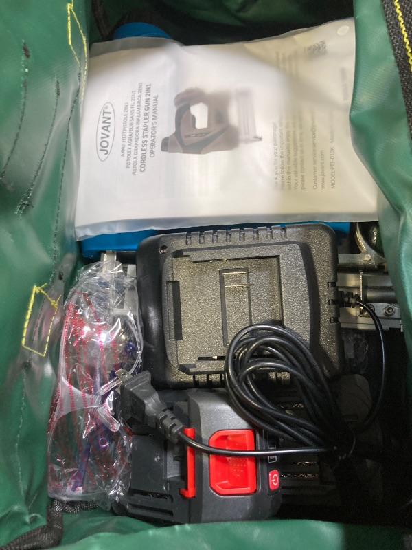 Photo 1 of 2 In 1 Nail  Battery Powered,Cordless Nail Gun with 800pcs Nails&Staples, Electric Nail Gun with 2×2.0Ah Batteries, Nail Gun for Woodworking Upholstery & DIY