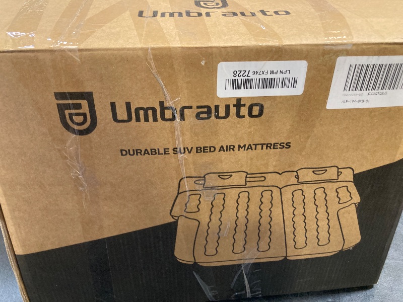 Photo 1 of Umbrauto SUV Air Mattress for Trunk: Upgraded Car Camping Mattress with Flocked Surface and Extra Thick Bottom, Van Sleeping Bed for Back Seat with Pump, Nozzle, Repair Patch, Carry Bag