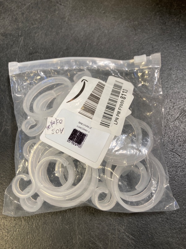 Photo 1 of Banister Clips for Garland Christmas Light Clips Banister Stocking Hangers Garland Hooks for Railing Fence Deck Lights Christmas Decorations, Translucent White (16 Pack)