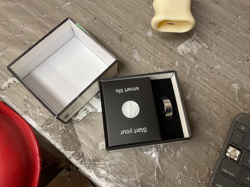 Photo 1 of BIEMHA Smart Ring Health Tracker, Sleep/Exercise Monitoring, iOS/Android Compatible, IP68 Water Resistance, No Subscription Required, 5-Day Battery Life, Suitable for Both Women and Men (Silver, 8)