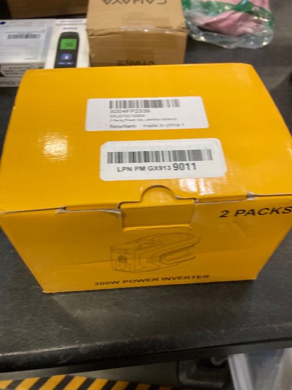 Photo 1 of 2 Packs Power Inverter Compatible With Dewalt 20V, LIVOWALNY Real 200W Battery Inverter 20V to 110V Power Adapter Charger Adapter Power Station Power Supply 2 USB & 1 Type-C & 1 AC Outlet (No Battery)