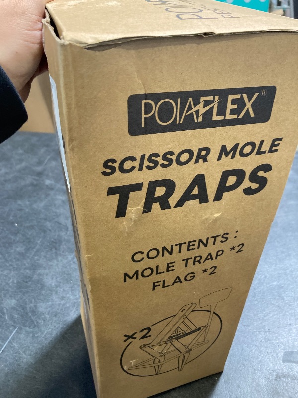 Photo 1 of 2 Pack Mole Traps,Galvanized Steel Scissor Trap,Reusable Mole Trap Killer,Easy Set Mole Eliminator Trap for Lawns