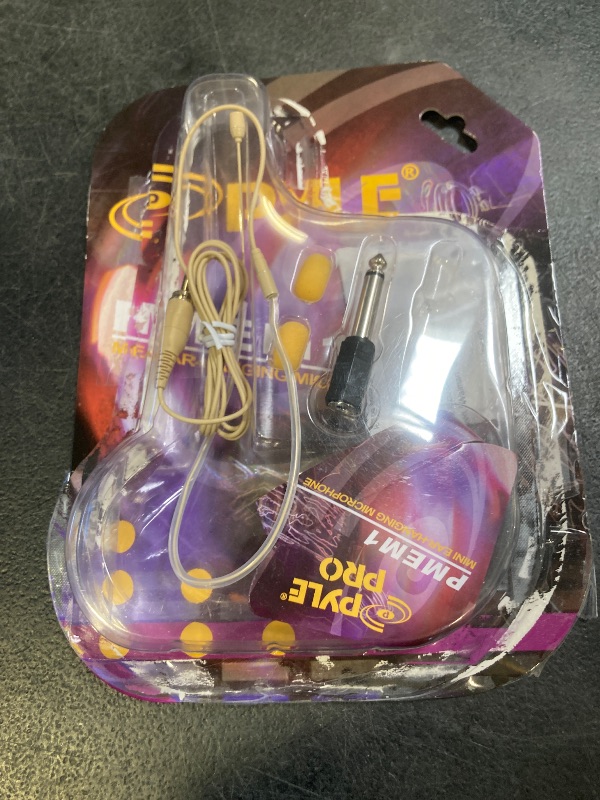 Photo 1 of PYLE-PRO Over Ear Boom Microphone Headset - Professional Hands Free Omnidirectional Wired Audio Condenser Microphone Headset w/ 3.5mm / 1/4" Adapter, 1.2m Cable, and Windscreen - PMEM1 (Beige)