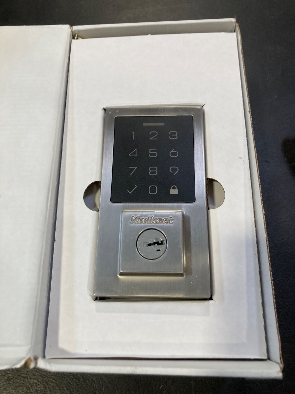 Photo 1 of Kwikset SmartCode 270 Keyless Entry Electronic Touchpad Deadbolt Door Lock with Auto-Lock, Custom User Codes, Advanced Security in Satin Nickel Contemporary