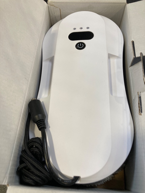 Photo 1 of EAEGE Automatic Window Cleaning Robot for Hard-to-Reach High Windows with 3000Pa Strong Suction, Dual-Nozzle, Power Failure Protection & Safety Rope, 3 Intelligent Paths,