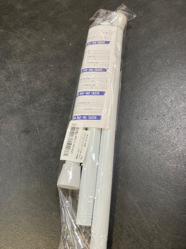 Photo 1 of White Tension Curtain Rod for Windows 28 to 48 inch, Adjustable Expandable Pressure Spring Curtain Rod No Drilling, 7/8" Curtain Rod for Bedroom Doorway Closet Door