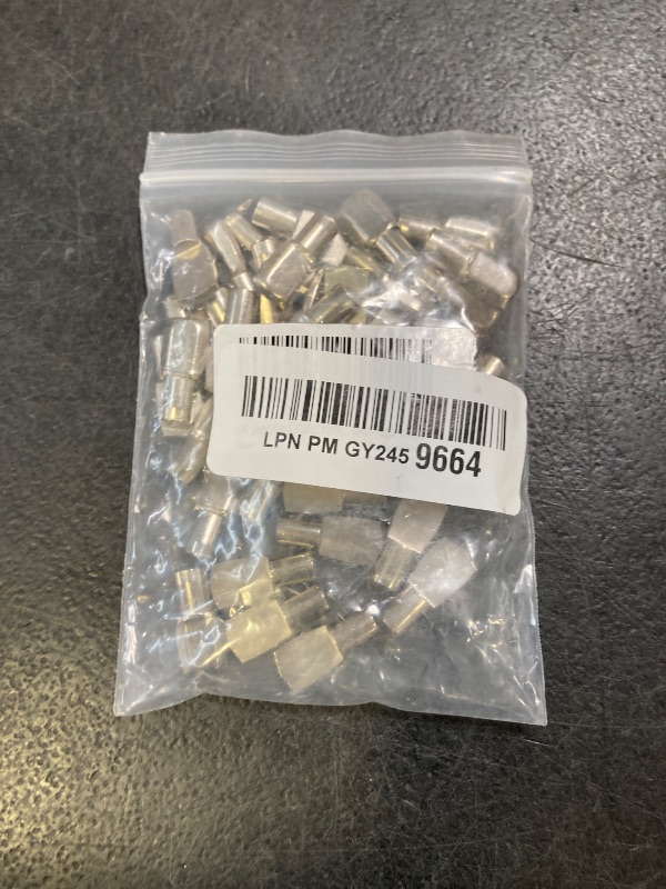 Photo 1 of 1/4 Inch Shelf Pegs,Spoon Shape Support Pins for Shelves Cabinets Furniture Nickel Plated-40Pcs