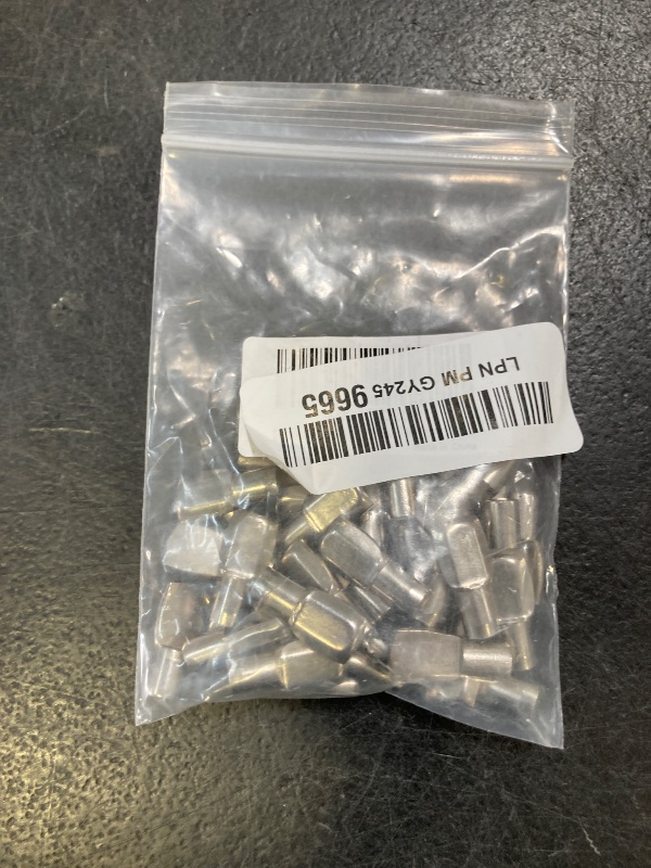 Photo 1 of 1/4 Inch Shelf Pegs,Spoon Shape Support Pins for Shelves Cabinets Furniture Nickel Plated-40Pcs