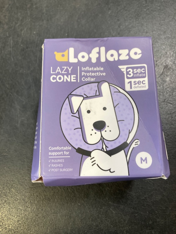 Photo 1 of Loflaze Soft Inflatable Dog Cone Collar - Medium/Large/Small, Cat Size - Dog Neck Donut, E Collar Alternative for Recovery