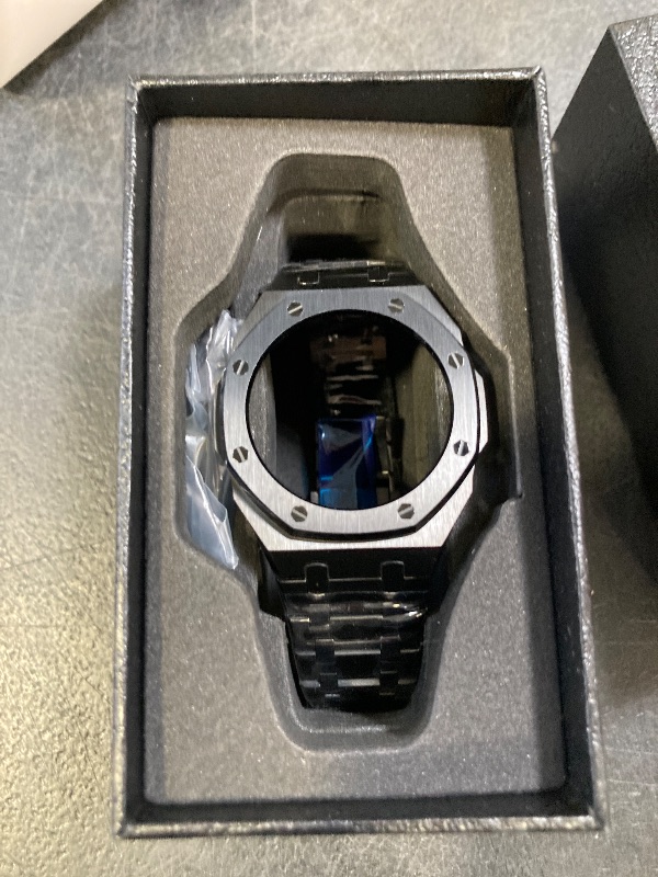 Photo 1 of GA2100 Metal Watch Band Case Replacement Kit, Stainless Steel Strap Bezel Accessories Compatible with Casio Mens Gshock GA2100/GA-2110 Watches (Black)