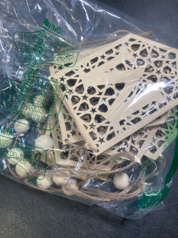 Photo 1 of 31pcs Eid Mubarak Decorations Set - Black and Gold Ramadan Party Supplies including Banner, Hanging Swirls for Muslim Islamic Eid Al-Fitr Home Wall Decor