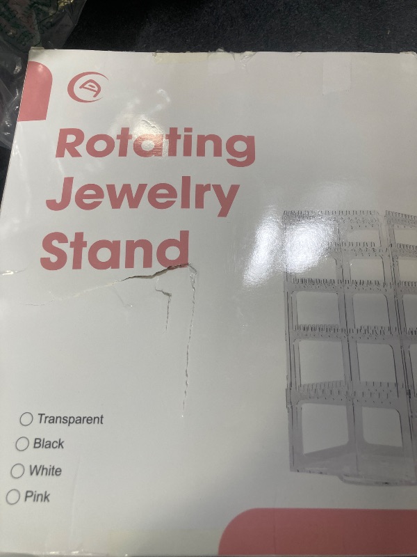 Photo 1 of 17Dec 360 Rotating Earring Holder Organizer Stand,5 Tiers Acrylic Jewelry Organizers and Storage,Stud Earring Organizers and Storage,212 Holes and 212 Grooves for Earrings Necklaces chain bracelet