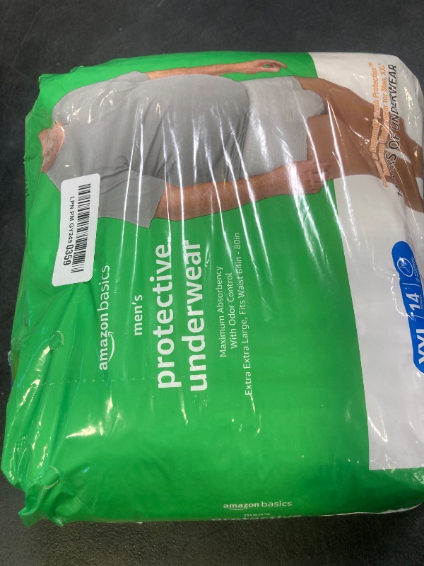 Photo 1 of Amazon Basics Maximum Absorbency Incontinence Underwear for Men with Leak Protection, 2X-Large, 14 Count