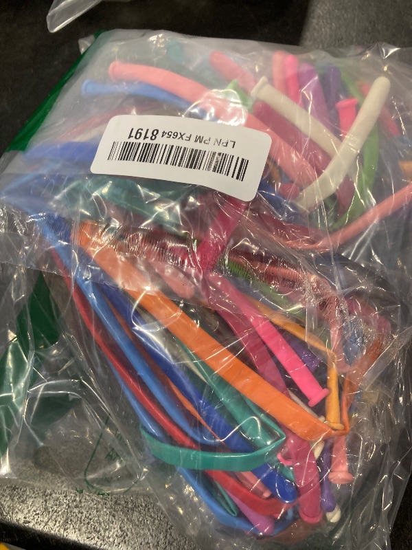Photo 1 of 100pcs 260 Multi Long Balloons for Animal Modeling, Premium Quality Latex Twisting Balloons for Christmas Birthday Wedding Party Decorations
