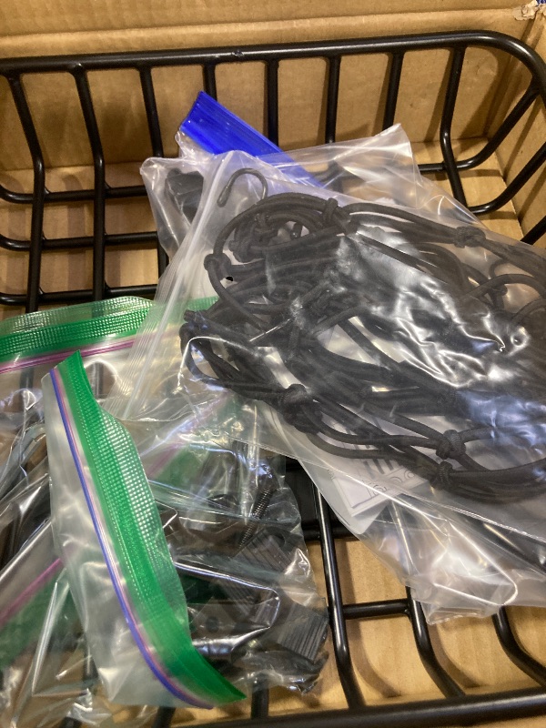 Photo 1 of CXWXC Bike Basket Rack - Large Front Bicycle Basket with Struts - Front Mount Aluminium Bike Basket Large Capacity