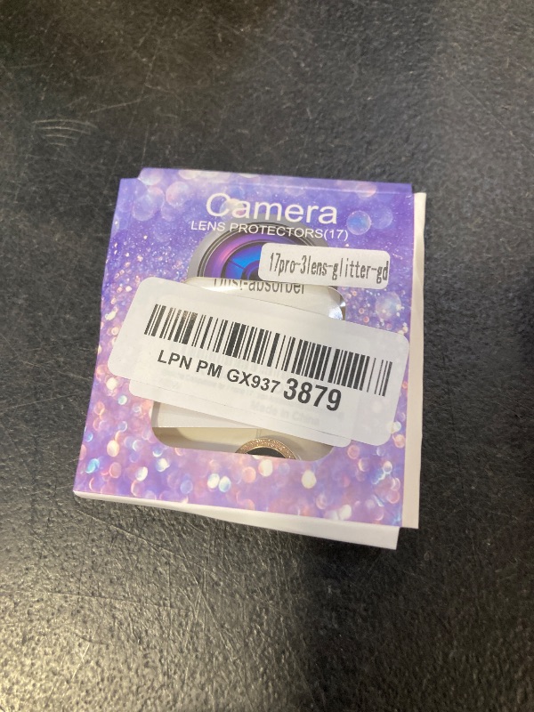 Photo 1 of Choiche Compatible for iPhone 17 Pro/iPhone 17 Pro Max Camera Lens Protector Bling, 9H Tempered Glass Camera Cover Screen Protector Metal Ring Decoration Accessories (Glitter-Gold)