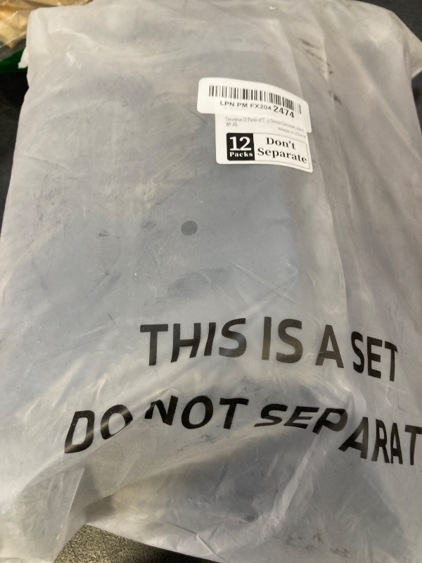 Photo 1 of Teruntrue 12 Packs Square Tablecloth 52 x 52 Inch Black Square Table Cloth, Washable Polyester Fabric for Wedding Parties Banquet Holiday Dinner Table Decorative, Black