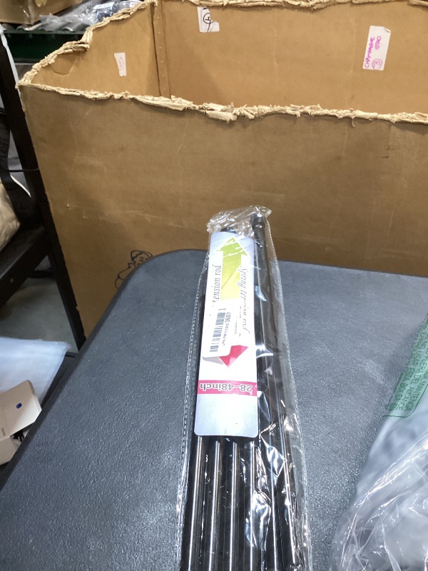 Photo 1 of 2 Pack Spring Tension Curtain Rods 28-48 Inches, Black Spring Loaded Curtain Rods,Adjustable Small Tension Rod for Windows, Kitchen, Doorway, Bathroom, Cupboard Bars