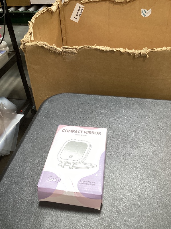 Photo 1 of FUNTOUCH 4inch 1x 30x Magnifying Travel Makeup Mirror with Lights, Rechargeable Lighted Compact Mirror with Light, 3 Color Lighting, Double Sided Portable Handheld Hanging, Gifts for Women,White