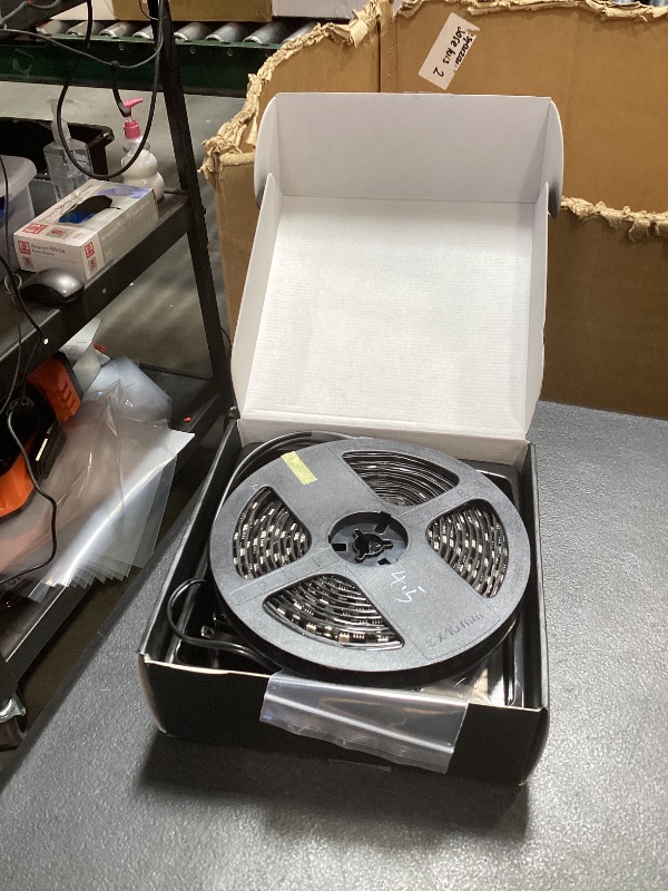 Photo 1 of QTU TV LED Backlight with Sensor, 14.2ft Cuttable RGB Strip Lights for 52-62 Inch Screen & PC Monitor, Smart App Control, Game and Music Sync Color that Changing