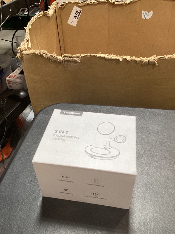 Photo 1 of 3 in 1 Magnetic Wireless Charger Stand for Apple Devices, TRIBONE Fast Charging Station for iPhone 17/16/15/14/13/12 Series, Apple Watch, Airpods (Panda Color)