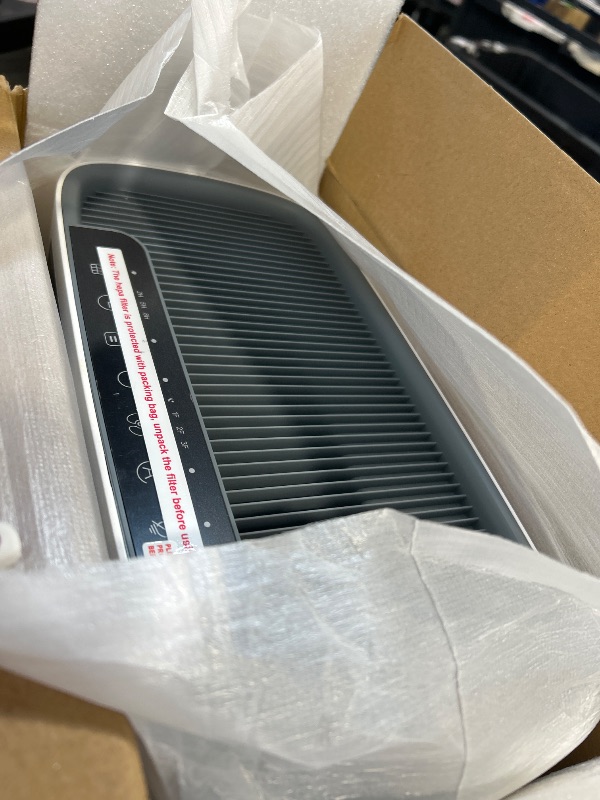 Photo 1 of ECOSELF Smart Air Purifier for Home Large Rooms, with WiFi Control, Covers Up to 2400 Ft², Smart Mode, AQI Display, 22dB Sleep Mode & Aromatherapy with 2X-Power Filtration, HAP603WF, White