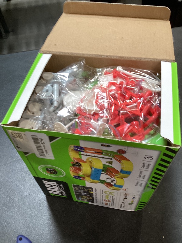 Photo 1 of 3D Gravity-Defying Electric Magnetic Train Set – 105PCS Modular Reconfigurable Race Track Kit, STEM Educational Building Toy for Kids 3-12, Safe & Durable for Boys Girls