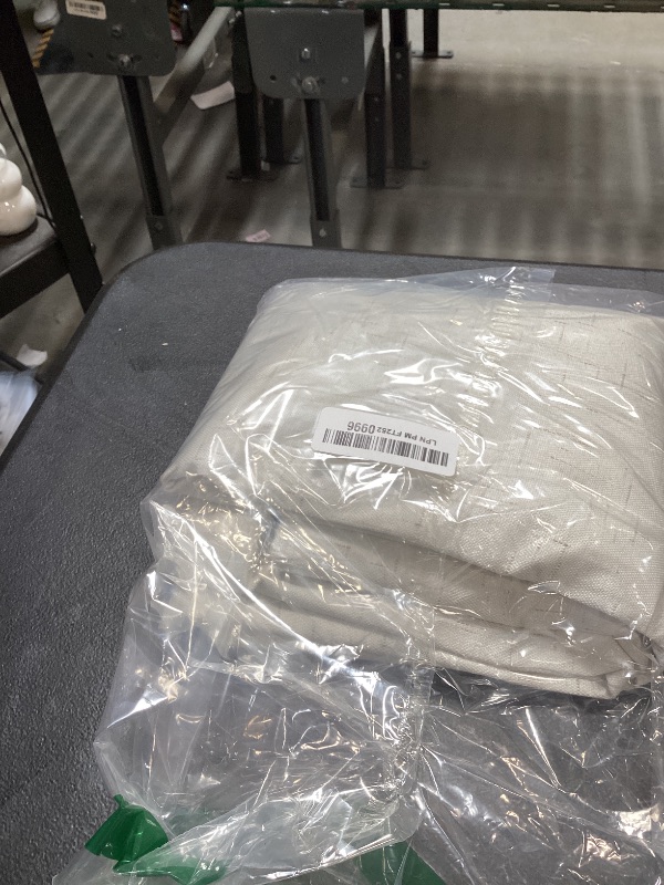 Photo 1 of H.VERSAILTEX Linen Blackout Curtains 72 Inches Long 100% Absolutely Blackout Thermal Insulated Textured Linen Look Curtain Draperies Anti-Rust Grommet, Energy Saving with White Liner, 2 Panels, Ivory