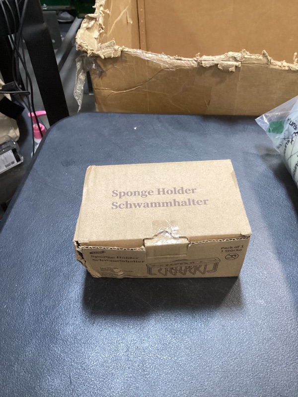 Photo 1 of TAILI Sponge Holder for Kitchen Sink with Strong Suction Cup Removable, Rustproof Aluminum Sink Caddy for Sponge, Brush, Scrubber, Scraper White