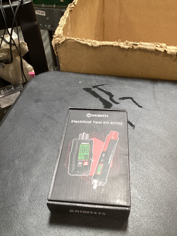 Photo 1 of KAIWEETS Electrical Test Kit, Non-Contact Voltage Tester and GFCI Outlet Tester with LCD Display, Wiring Fault Checker, Outlet Tester Kit for Electrician, DIY, 2-Piece