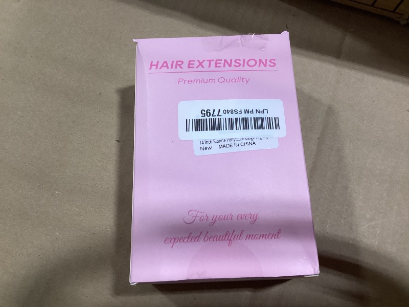 Photo 1 of 14 Inch Ponytail Extension - Wavy Pony Tails Hair Extensions, Claw Clip Ponytail Extension, Synthetic Hair Extensions Ponytail, Clip on Ponytails for Women (Light Brown With Beige Highlights)