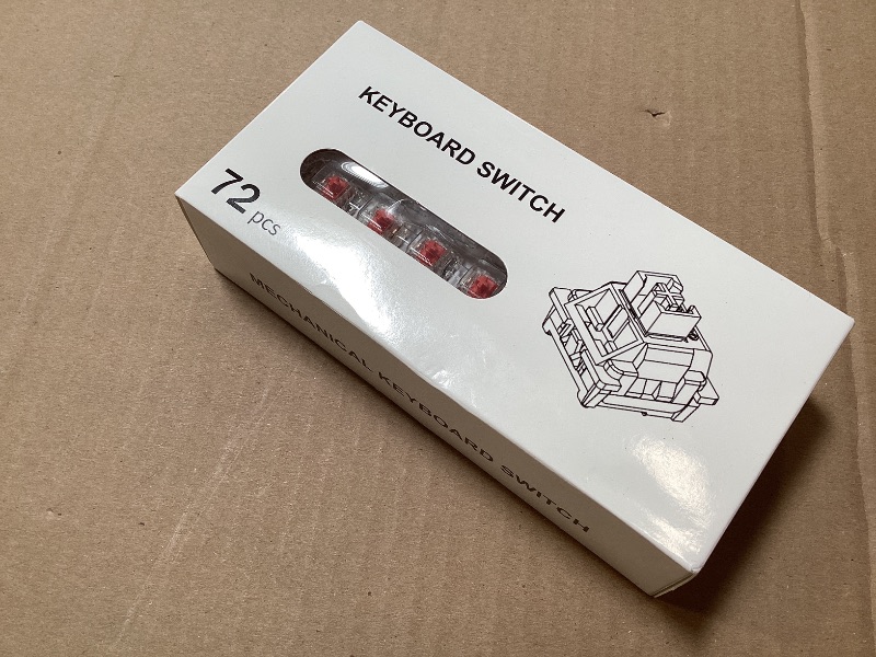 Photo 1 of Fejwlvs ZhouWang Red Switch 3 Pin 50gf Pre-Lubricated,Dustproof Linear Switch,Suitable for RGB,Mechanical Gaming Keyboards?MX Mechanical Keyboard(Red,72PCS)