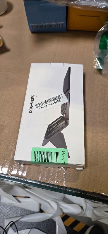 Photo 1 of Doohoeek Travel Keyboard with Touchpad, Universal Compact Keyboard with Large Trackpad & Any-Angle Stand for Android/iOS/Windows, Dual-Device Bluetooth Keypad for Phones/Galaxy Z Fold/iPad mini