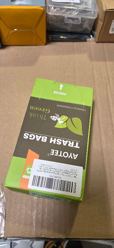 Photo 1 of 1.2 Gallon Small Trash Bags Garbage Bags, AYOTEE Mini Compostable Strong Bathroom Wastebasket Can Liners trash Bags for Home Office Kitchen fit 5L,5 Liter,1 Gal,Green